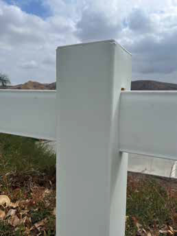 hollow fencing close up